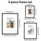 Americanflat Set of 3 Picture Frames - Gallery Wall Set with One 18x24 with 8x10 Mat, One 11x14 with 5x7 Mat and One 9x12 with 4x6 Mat - Black